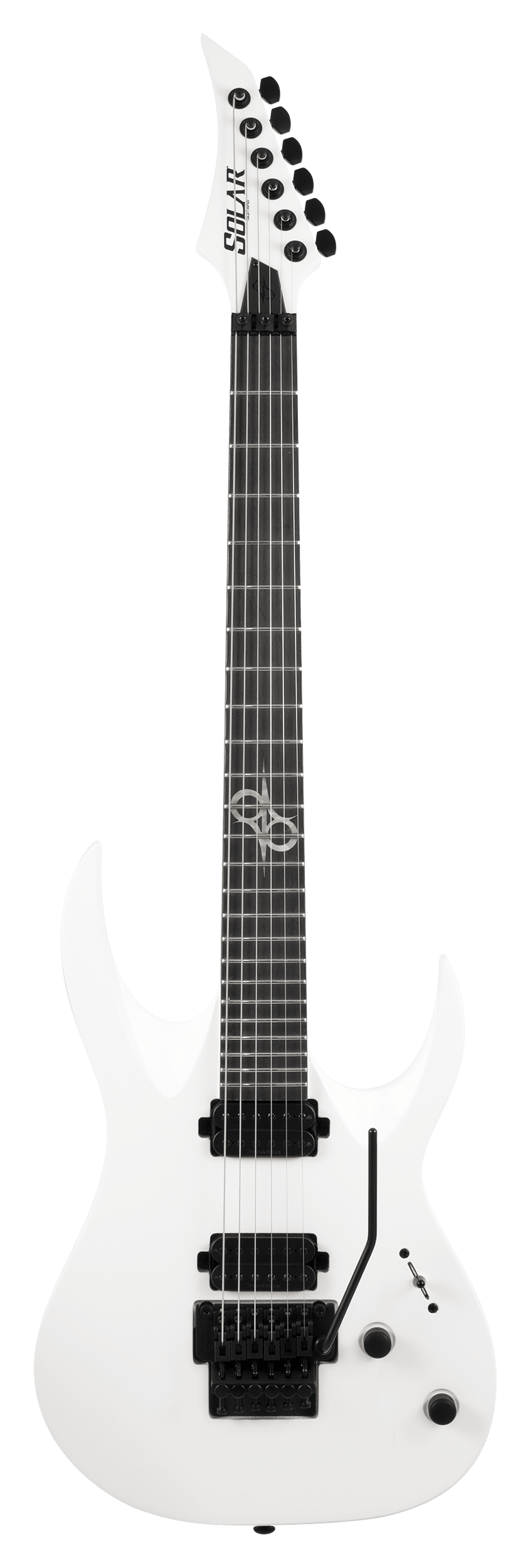 white solar guitar